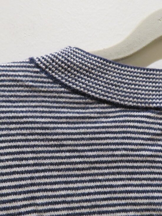 EVERLANE The Organic Cotton Slim Crew Sweater Micro Stripe XL Preppy Minimalist - Picture 11 of 13